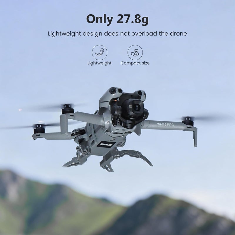 STARTRC جهاز هبوط لملحقات DJI Mini 5 Pro، واقي طائرة درون قابل للطي وسريع الإطلاق لDJI Mini 5 Pro Fly More Combo - Image 4